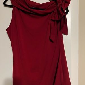 Max studio beautiful merlot off the shoulder top